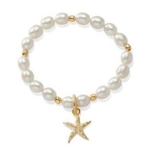 Brighton SEA SHORE PEARL STARFISH STRETCH BRACELET  $68 NWoutlet tag